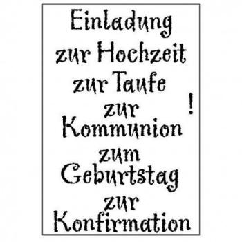 efco Clear Stamp Einladung #1019