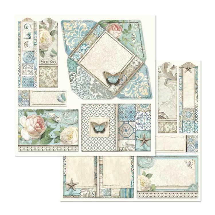 SBBL55 Stamperia 12x12 Paper Pad Azulejos de Sueno