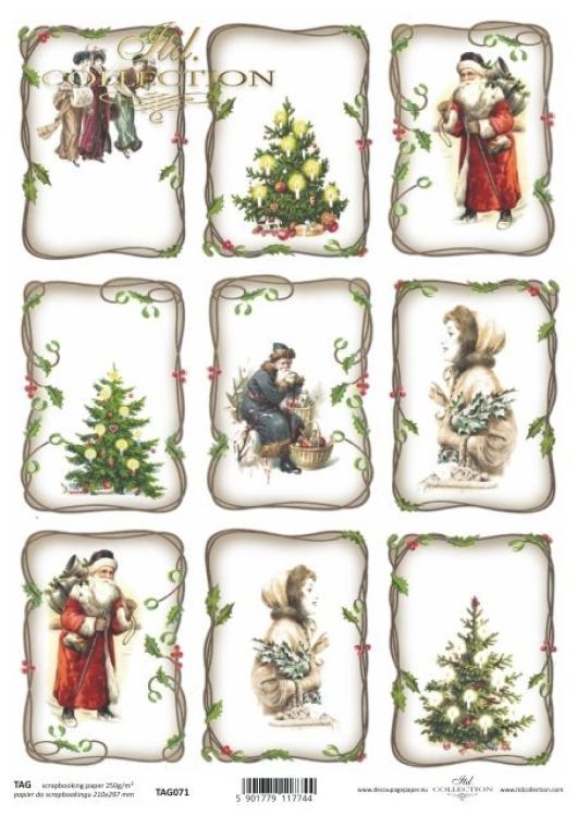 ITD Collection A4 Paper SET Christmas Frames