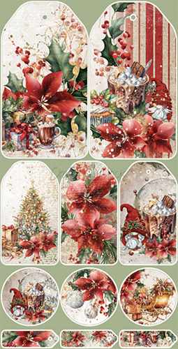  Rice Paper for Decoupage A4 Merry Christmas (Gingerbread Man  World - 2 Sheets)