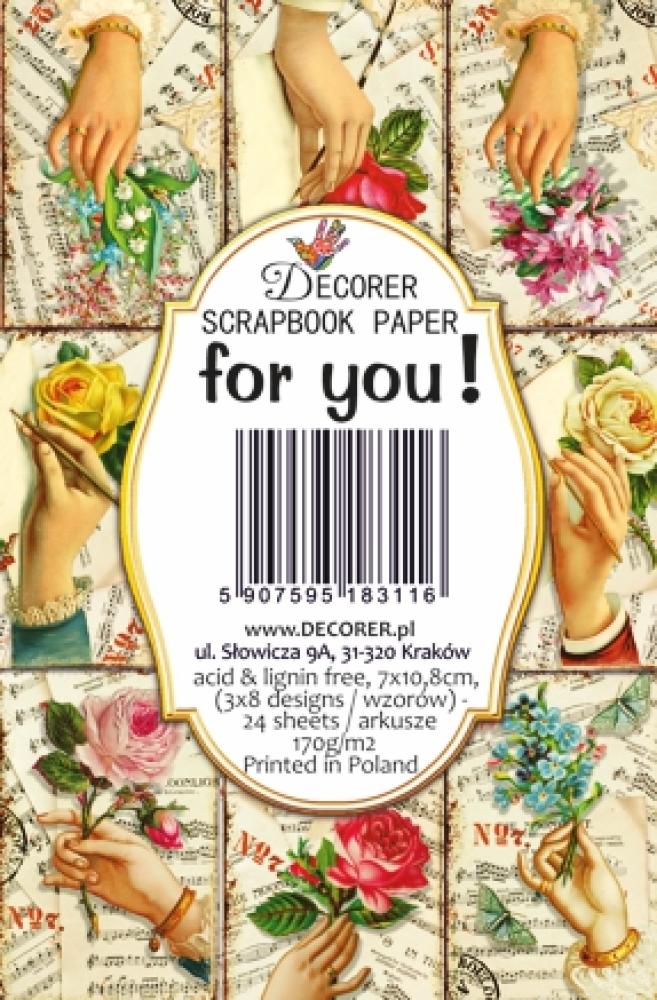 #122 Decorer Mini Scrapbook Paper Set For You