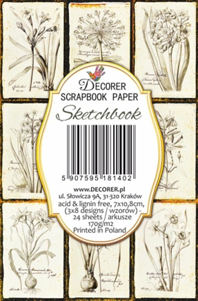 #140 Decorer Mini Scrapbook Paper Set Sketchbook