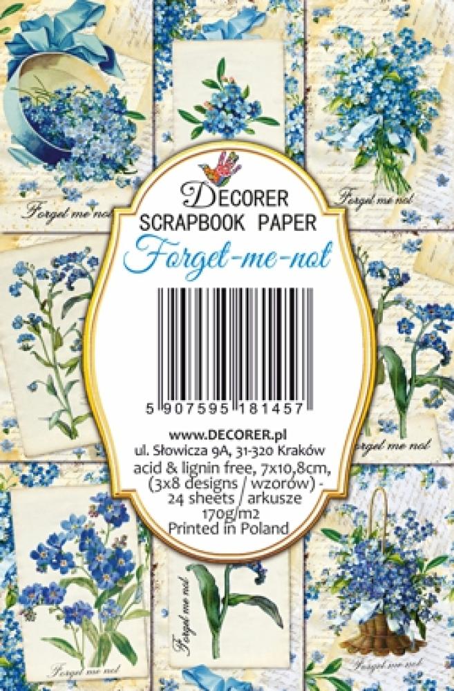 #145 Decorer Mini Scrapbook Paper Set All Forget-me-not