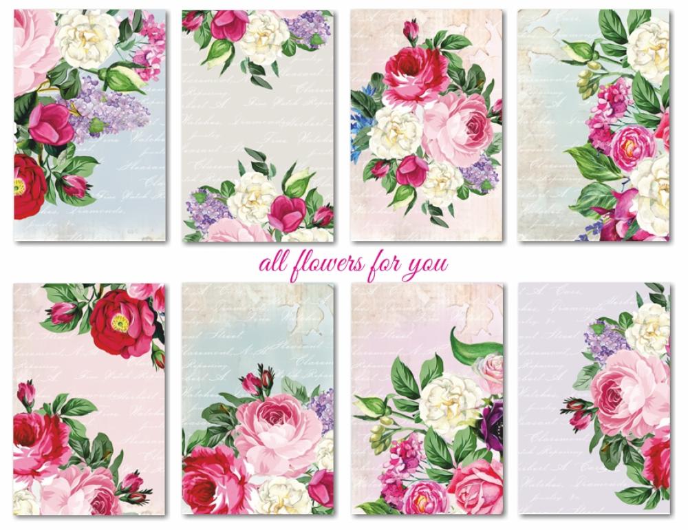 #146 Decorer Mini Scrapbook Paper Set All Flowers for You