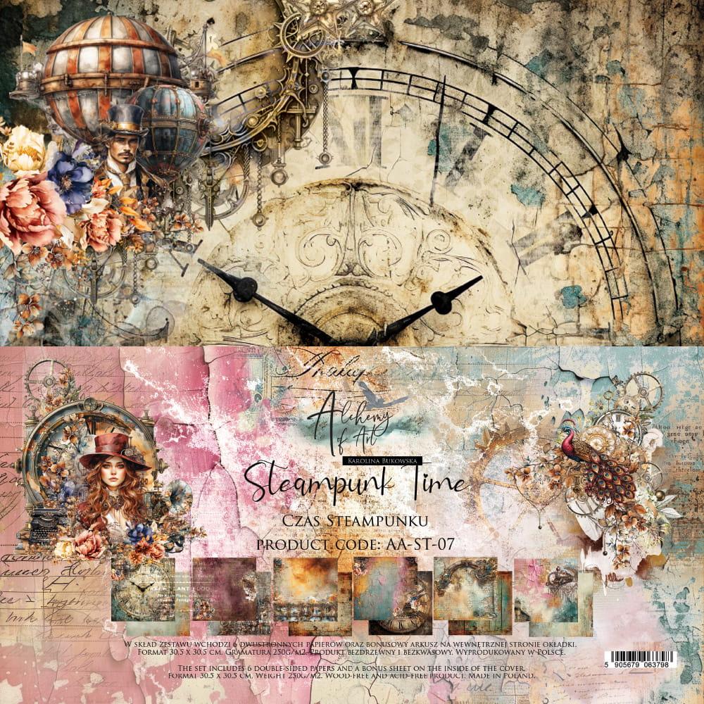 #34 Alchemy of Art Steampunk Time 12x12 Paper Pack