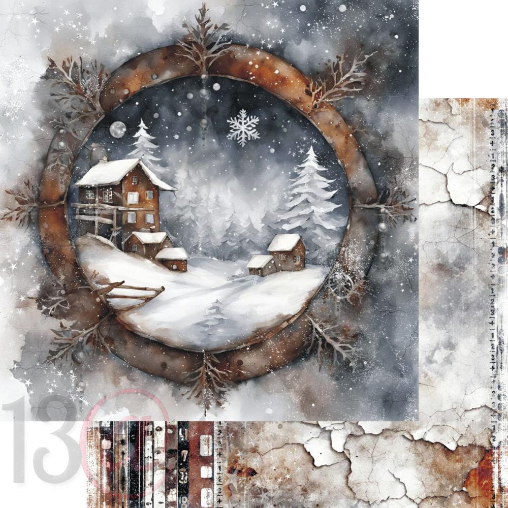 13 arts Grungy Winter 12x12 Paper Pad