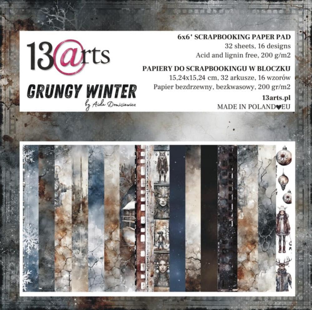 13 arts Grungy Winter 6x6 Paper Pad