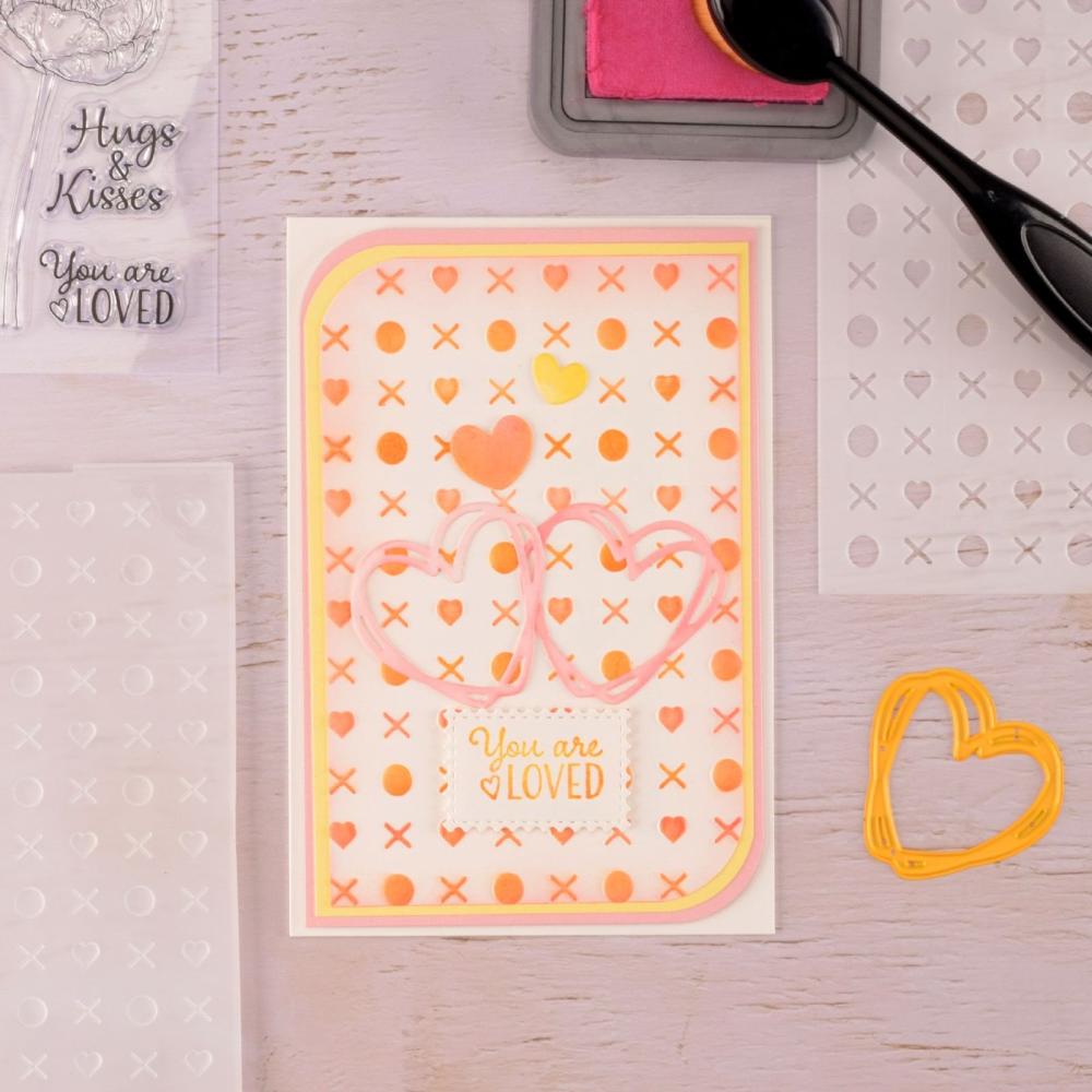 3D107 Nellie Snellen 3D Embossing Folder Hugs & Kisses