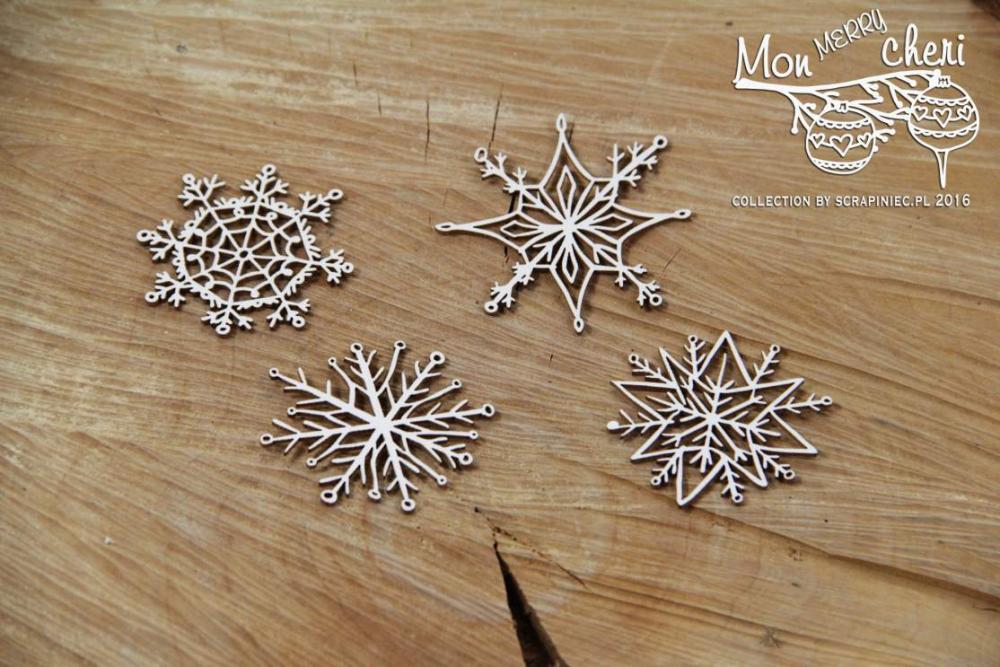 Scrapiniec Chipboard Mon Merry Cheri Snowflakes