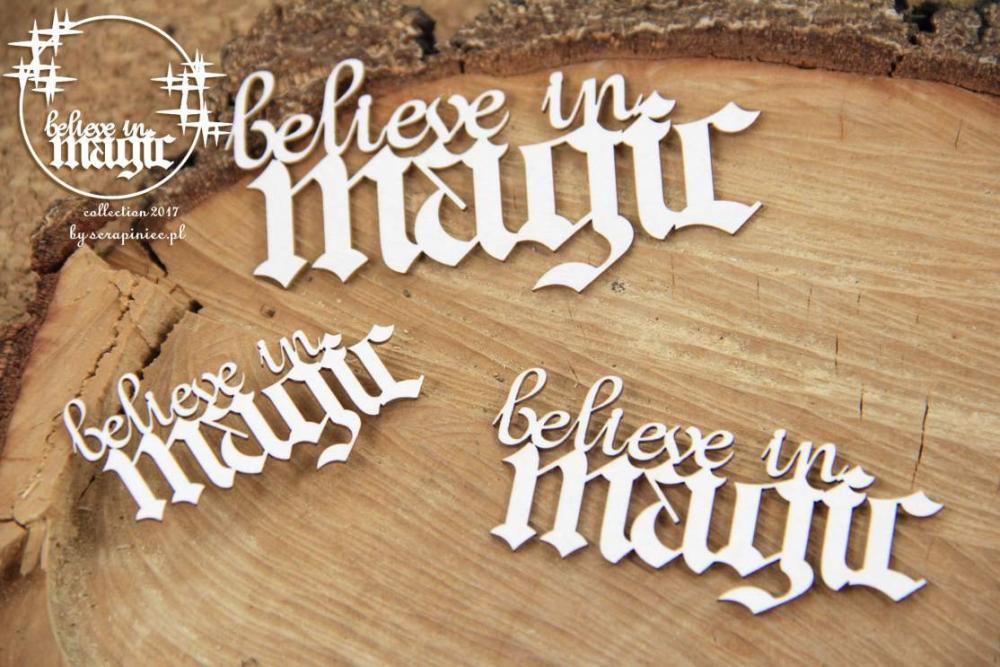 Scrapiniec Chipboard Believe in Magic