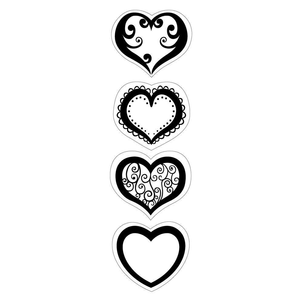 Inkadinkado - Cling Stamp Hearts