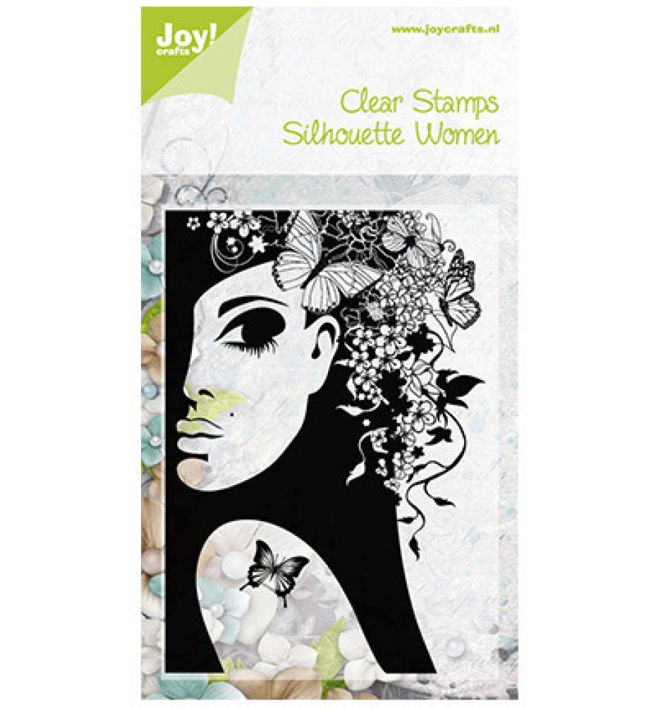 Joy!Crafts Clearstamp Woman with Flowers and Butterflies