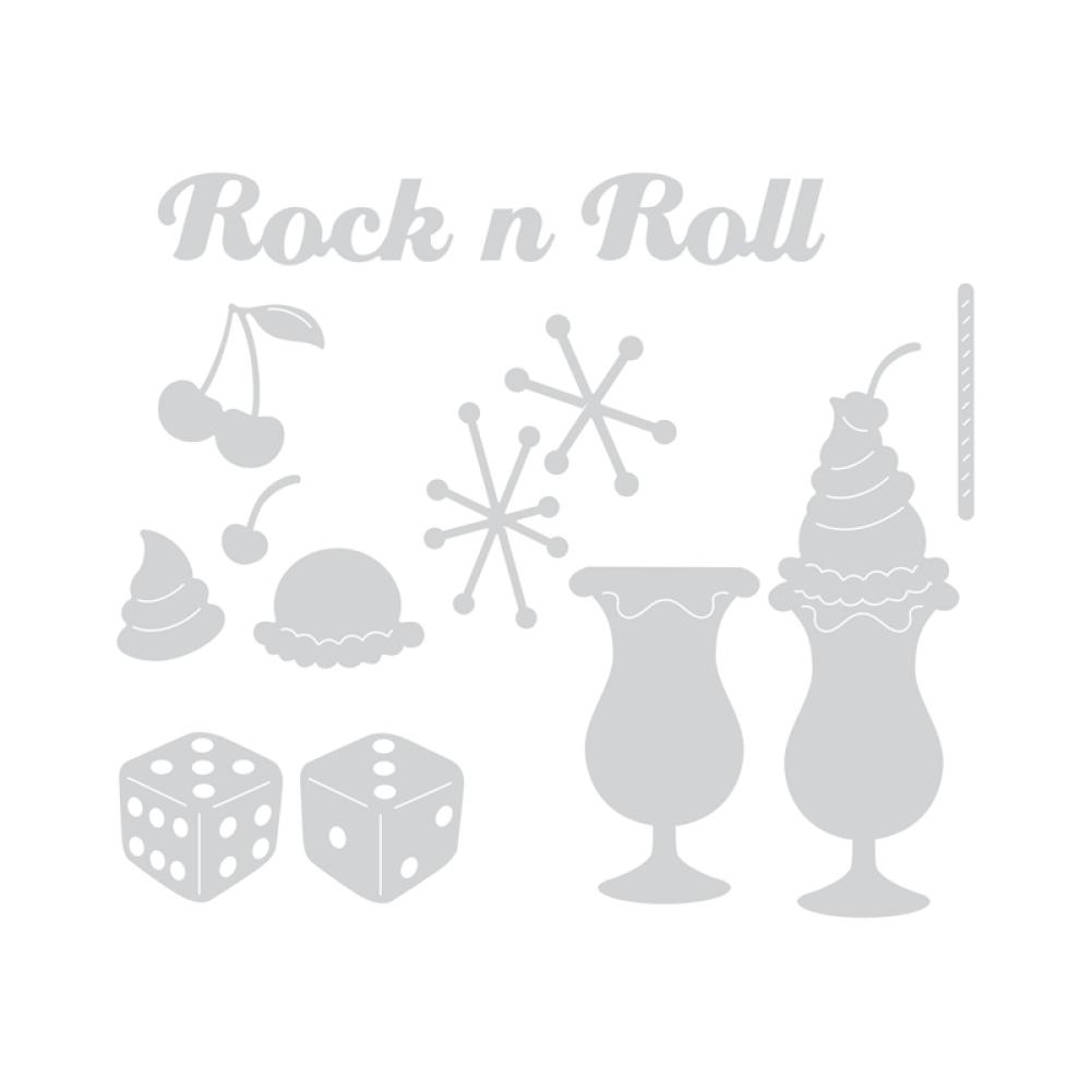 Sizzix Thinlits Die Set 9PK Rock 'n Roll Sundae