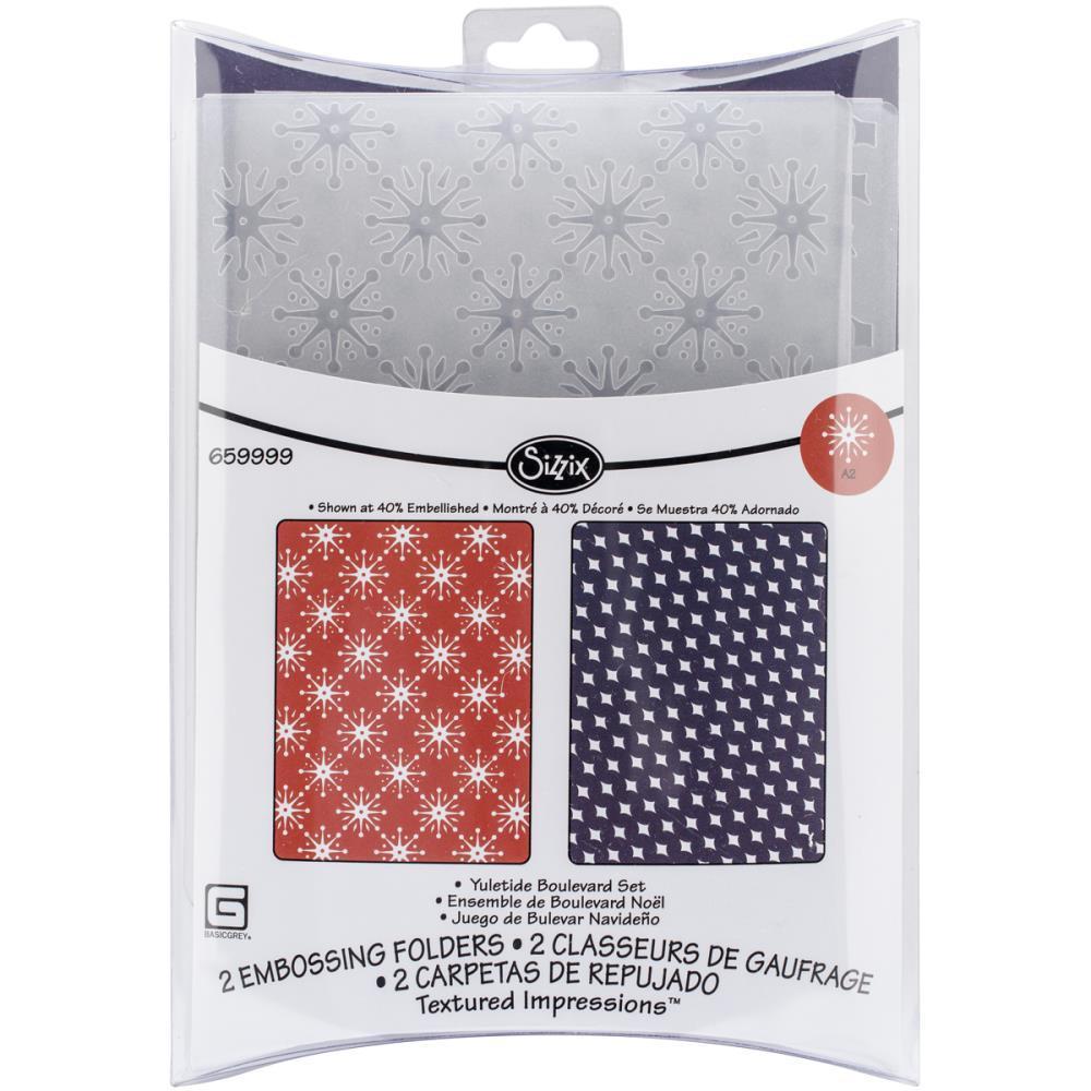 Sizzix Prägefolder Texture Fades Yuletide Boulevard Set