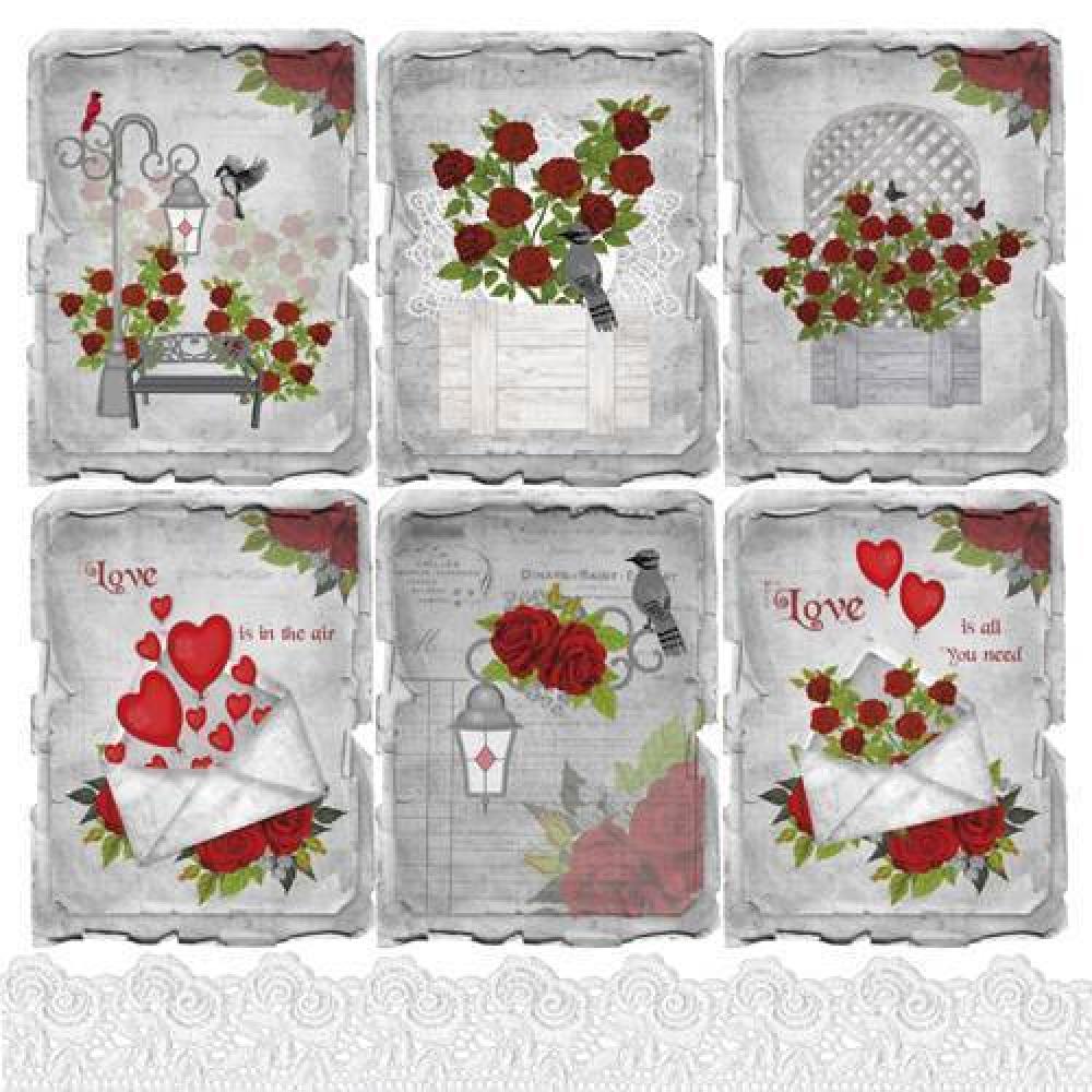 Altair Art 8x8 Paper Pad Red Roses for My Darling