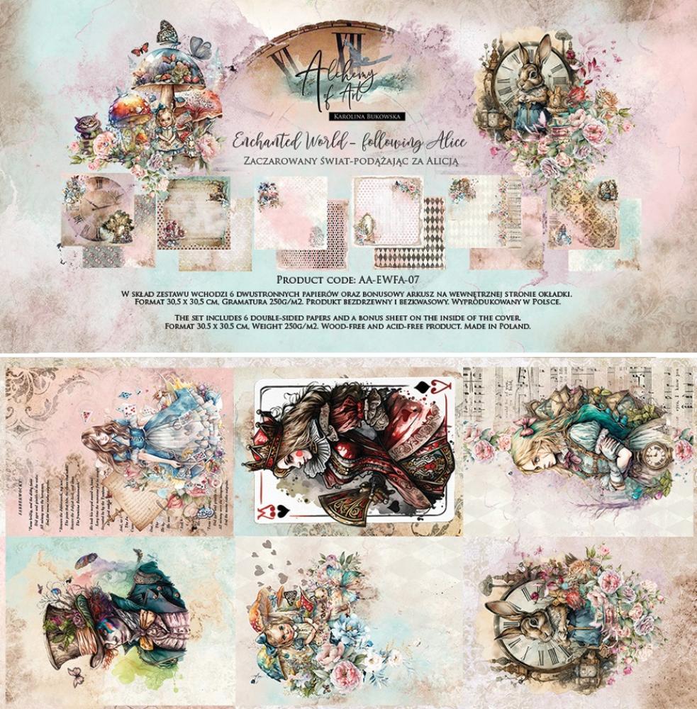 Alchemy of Art 12x12 Paper Pack Enchanted World Following Alice