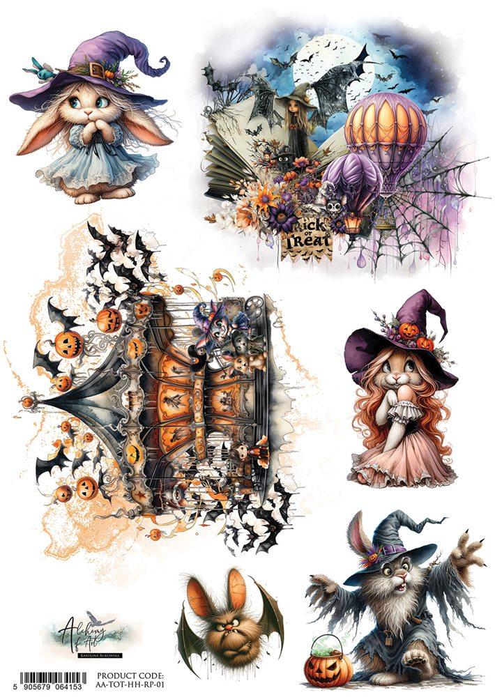 Alchemy of Art A4 Reispapier Happy Halloween Trick or Treat 01