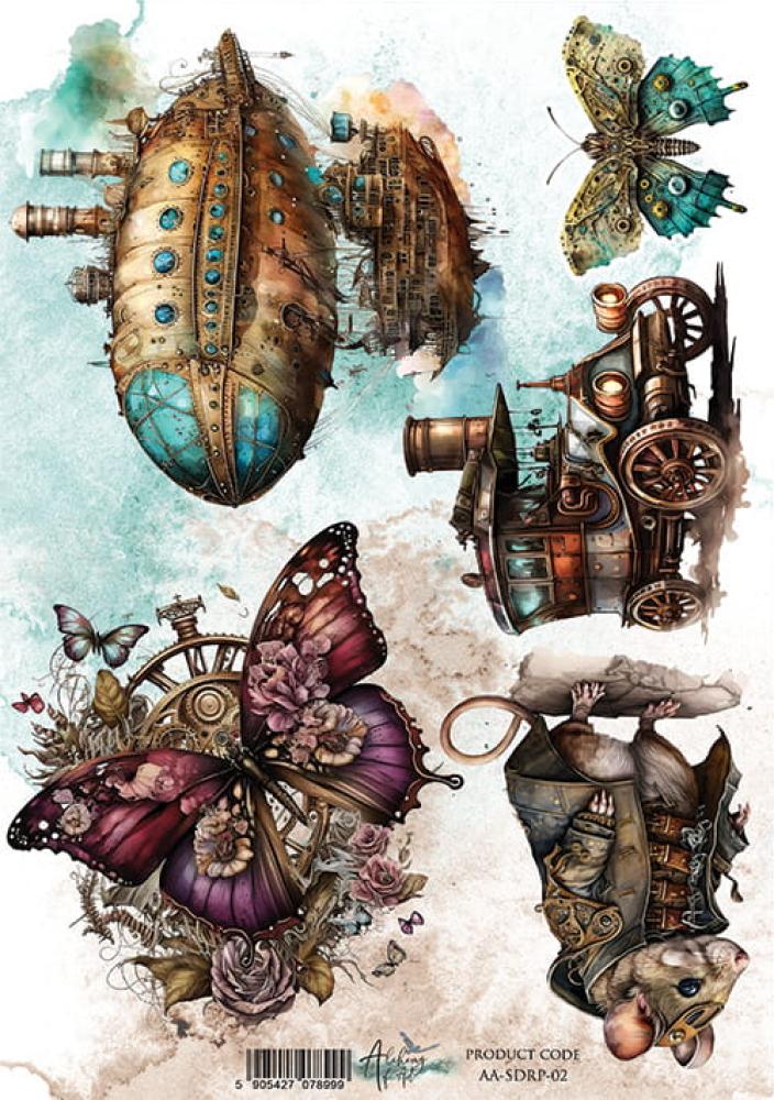 Alchemy of Art A4 Reispapier Steampunk Dream 02