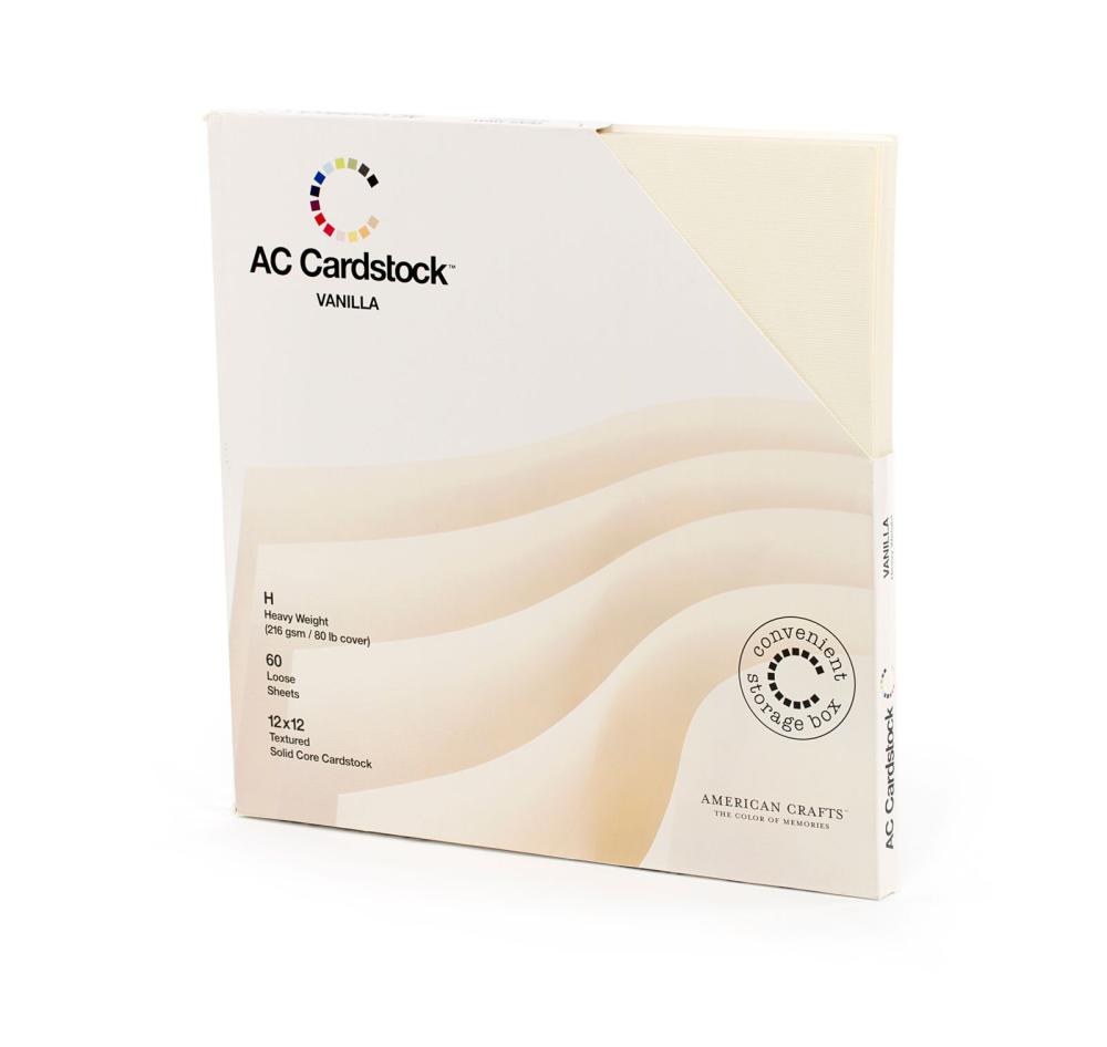 American Crafts 12x12 Cardstock Pack Vanilla