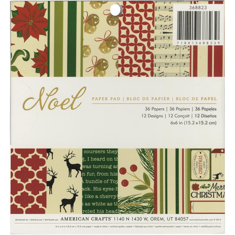 American Crafts 6x6 inch Paper Pad Noel