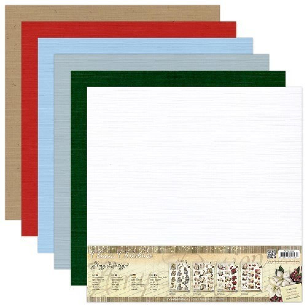 Amy Design 12x12 Linen Cardboard Classic Christmas