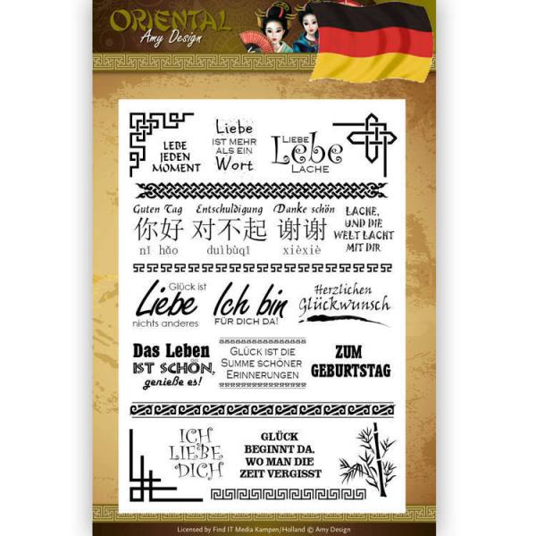 Amy Design Clear Stamp Oriental Deutsche Texte #10043
