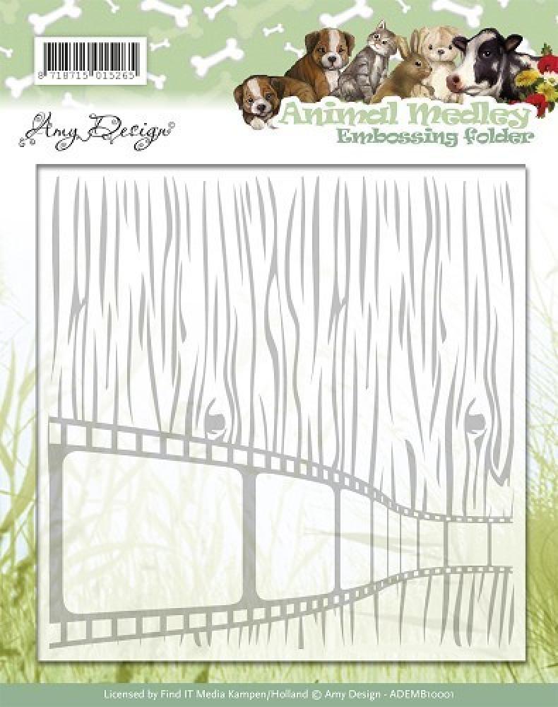 Amy Design Embossing Folder Animal Medley