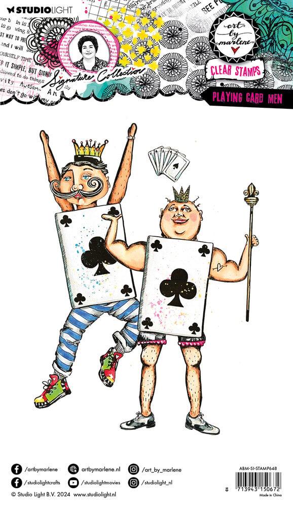 Art By Marlene Clear Stamp Playing Card Men #648