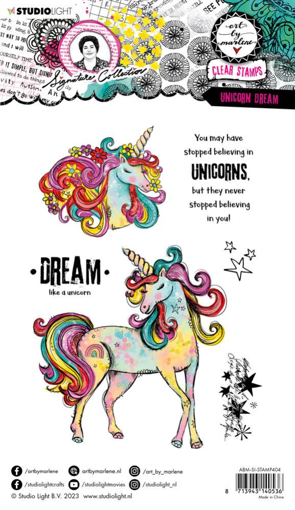 Art by Marlene Clear Stamp Unicorn Dreams #404