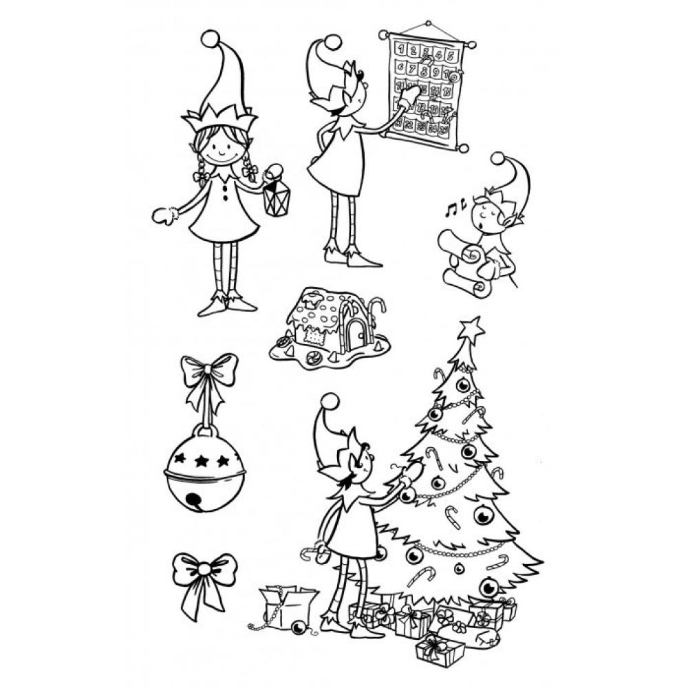 Artemio Clear Stamps Set Christmas Elves #10040022