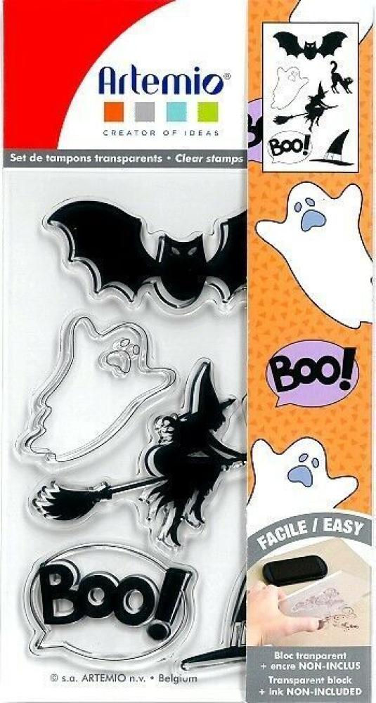 Artemio Clear Stamps Set Halloween Boo