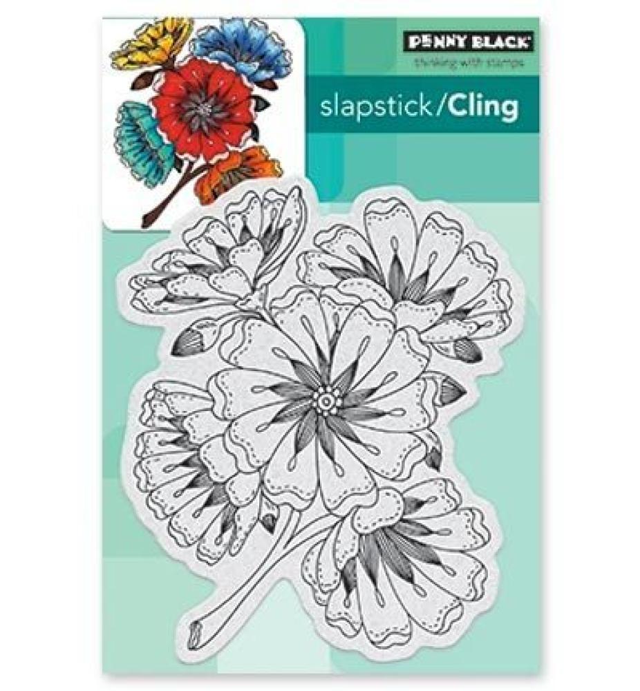 Penny Black Burst Of Blooms Cling Stamp