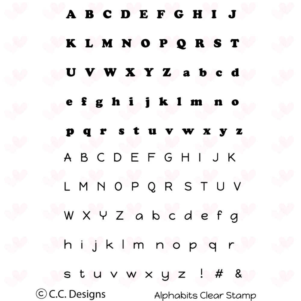 C.C Designs Clear Stamp Set Alphabits #0083