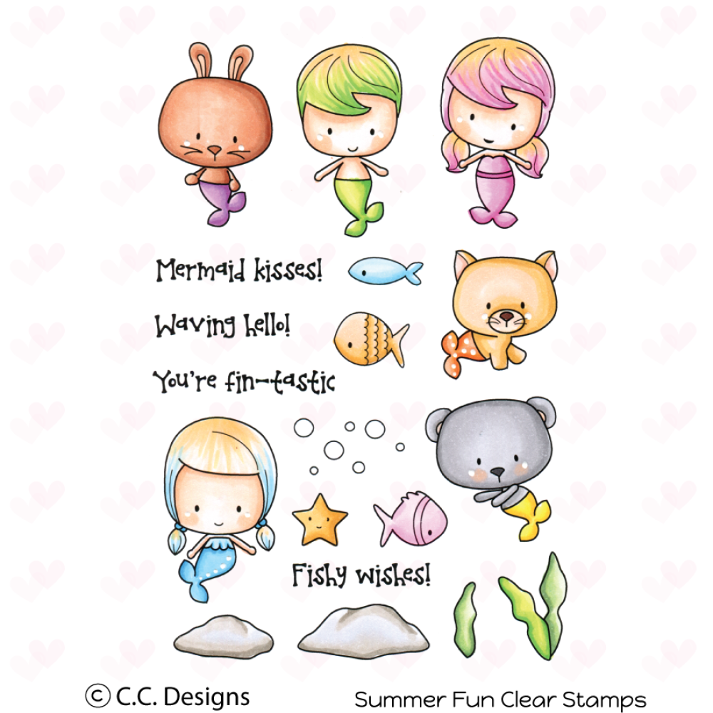 C.C Designs Clear Stamp Set Summer Fun