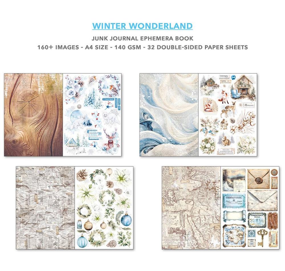 CBB001 Ciao Bella Winter Wonderland A4 Junk Journal Ephemera Book