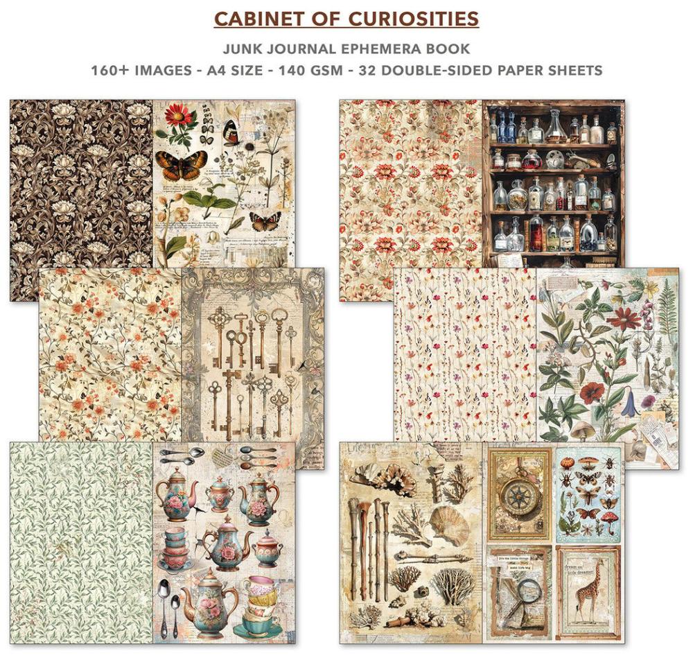 CBB002 Ciao Bella Cabinet of Curiosities A4 Junk Journal Ephemera Book