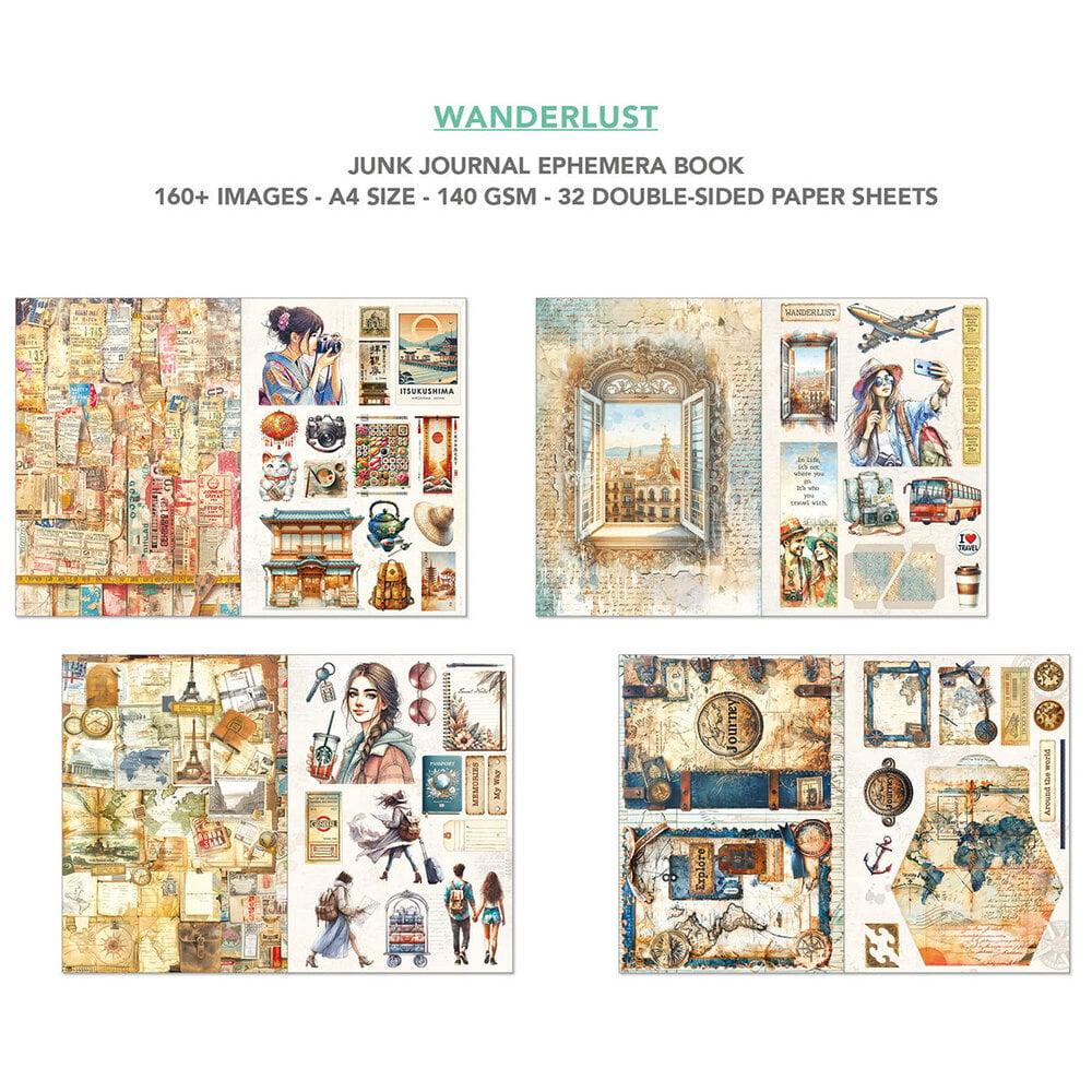 CBB006 Ciao Bella Wanderlust A4 Junk Journal Ephemera Book