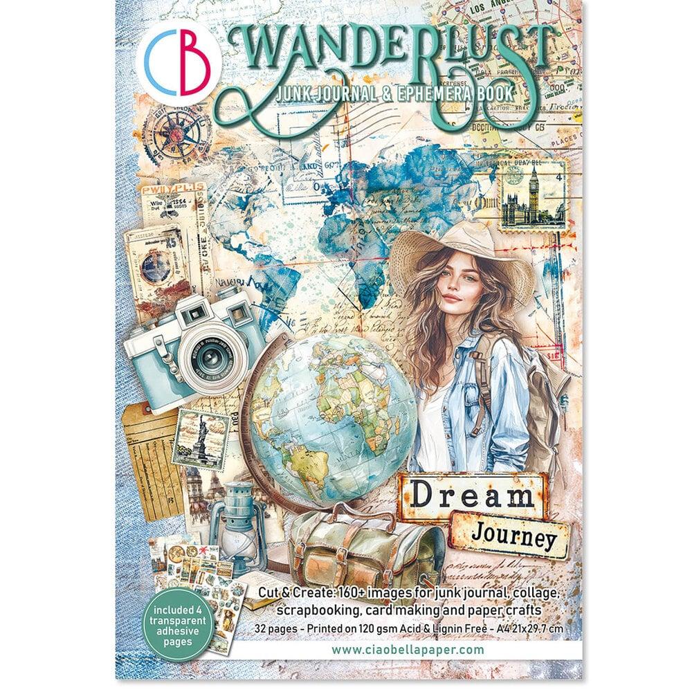 CBB006 Ciao Bella Wanderlust A4 Junk Journal Ephemera Book