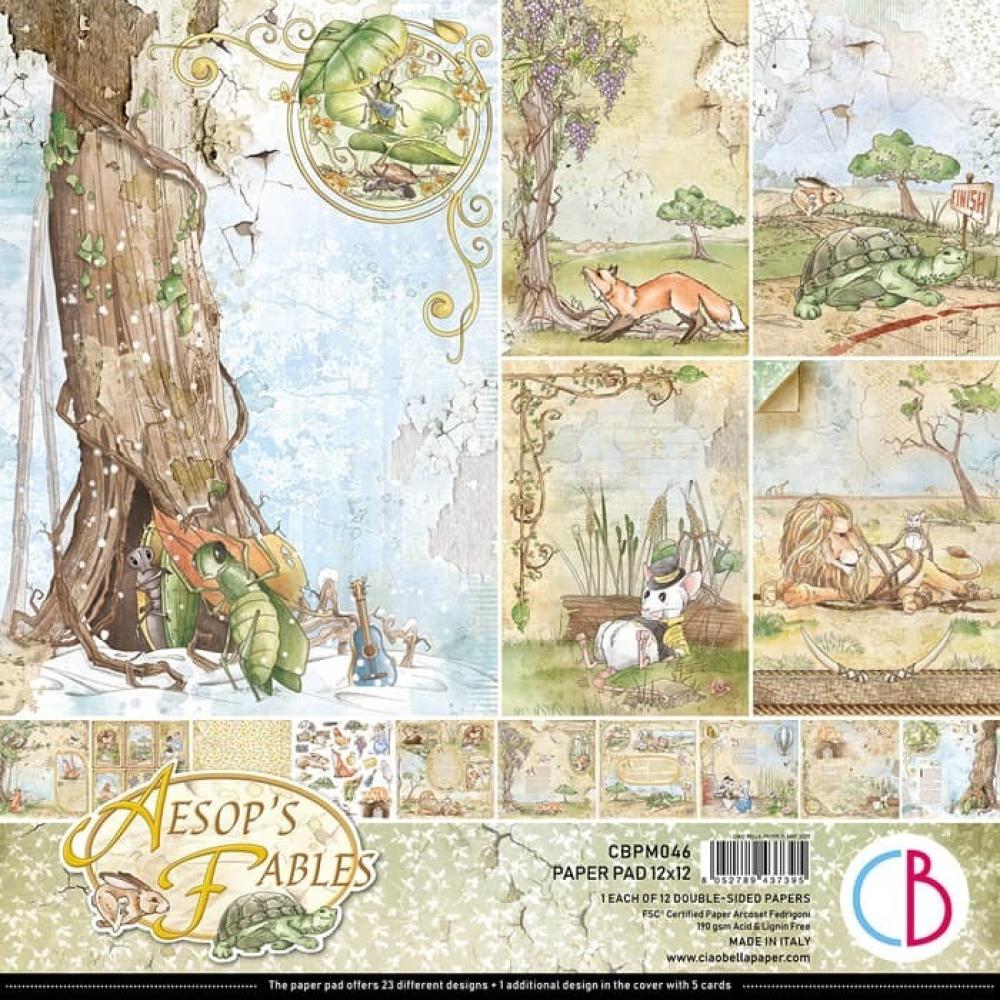 Ciao Bella 12x12 Paper Pad Aesop's Fables #CBPM046