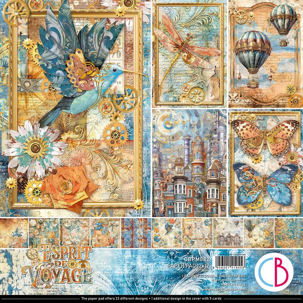 CBPM082 Ciao Bella Esprit de Voyage 12x12 Inch Paper Pad