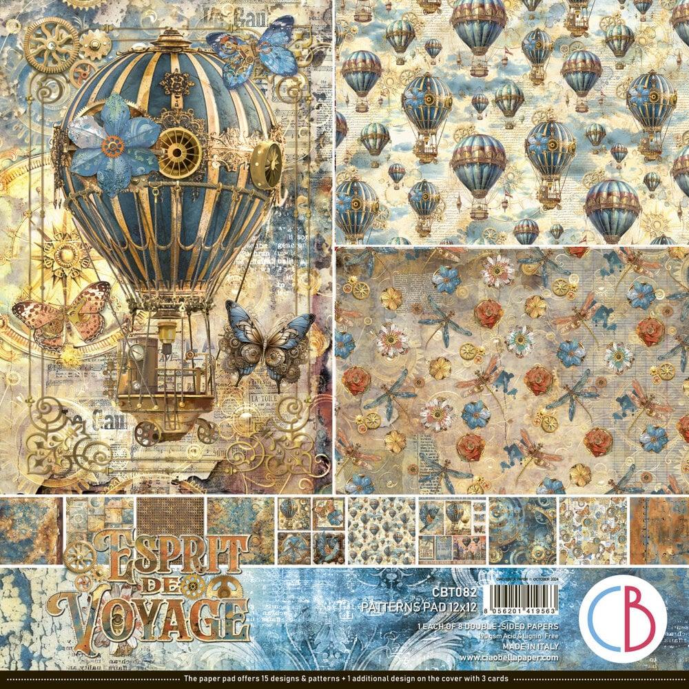 CBPT082 Ciao Bella Esprit de Voyage 12x12 Inch Patterns Pad