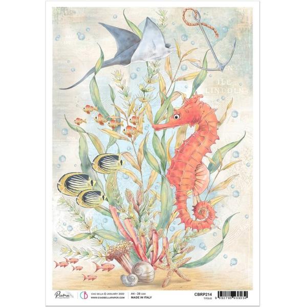 Ciao Bella A4 Rice Paper The Seahorse #214