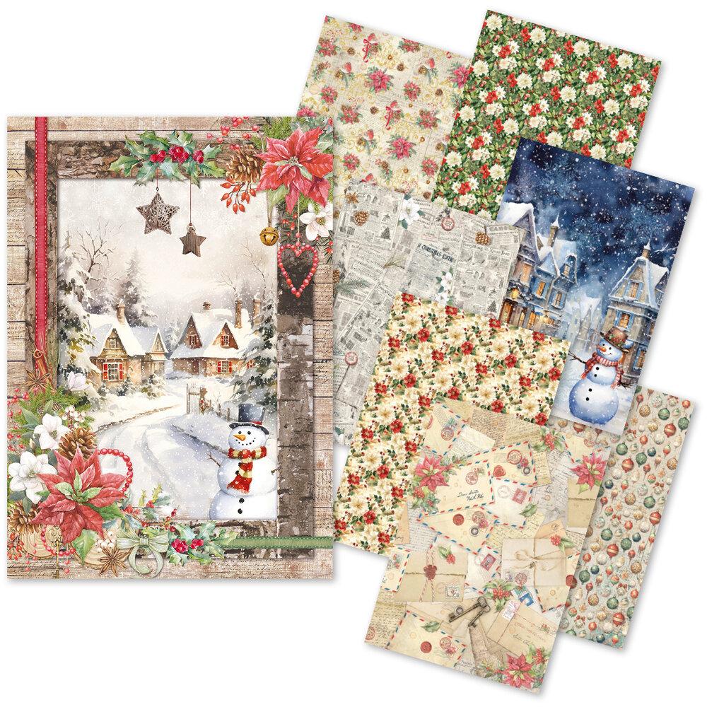 CBRS004 Ciao Bella Christmas Vibes A5 Rice Paper Mixed