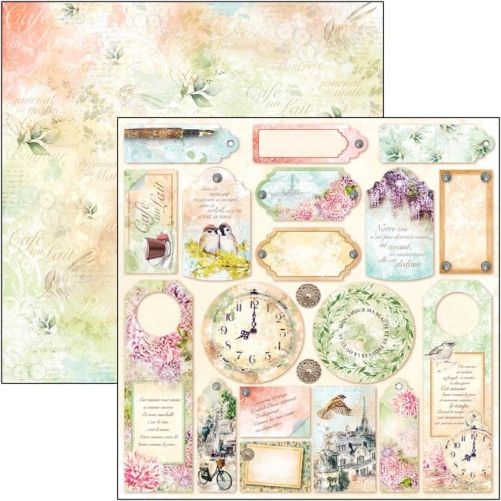 Ciao Bella 12x12 Paper Sheet Notre Vie Tags & Frames CBSS149