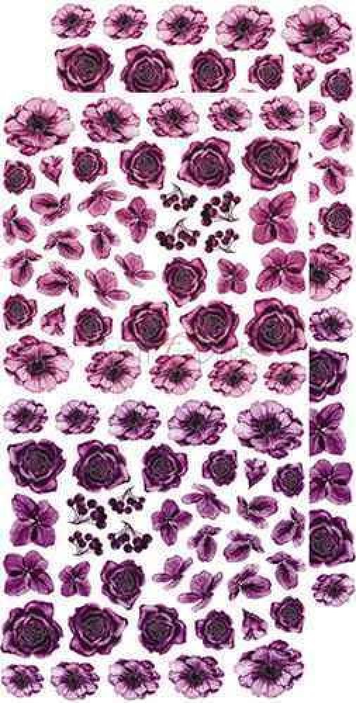 Craft O Clock Basic Flowers Set 4 Purple Fuchsia