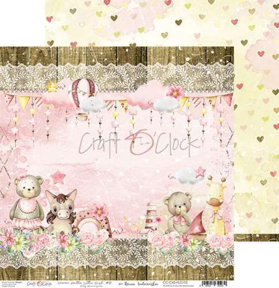 Craft O Clock 12x12 Paper Pad Hello Little Girl