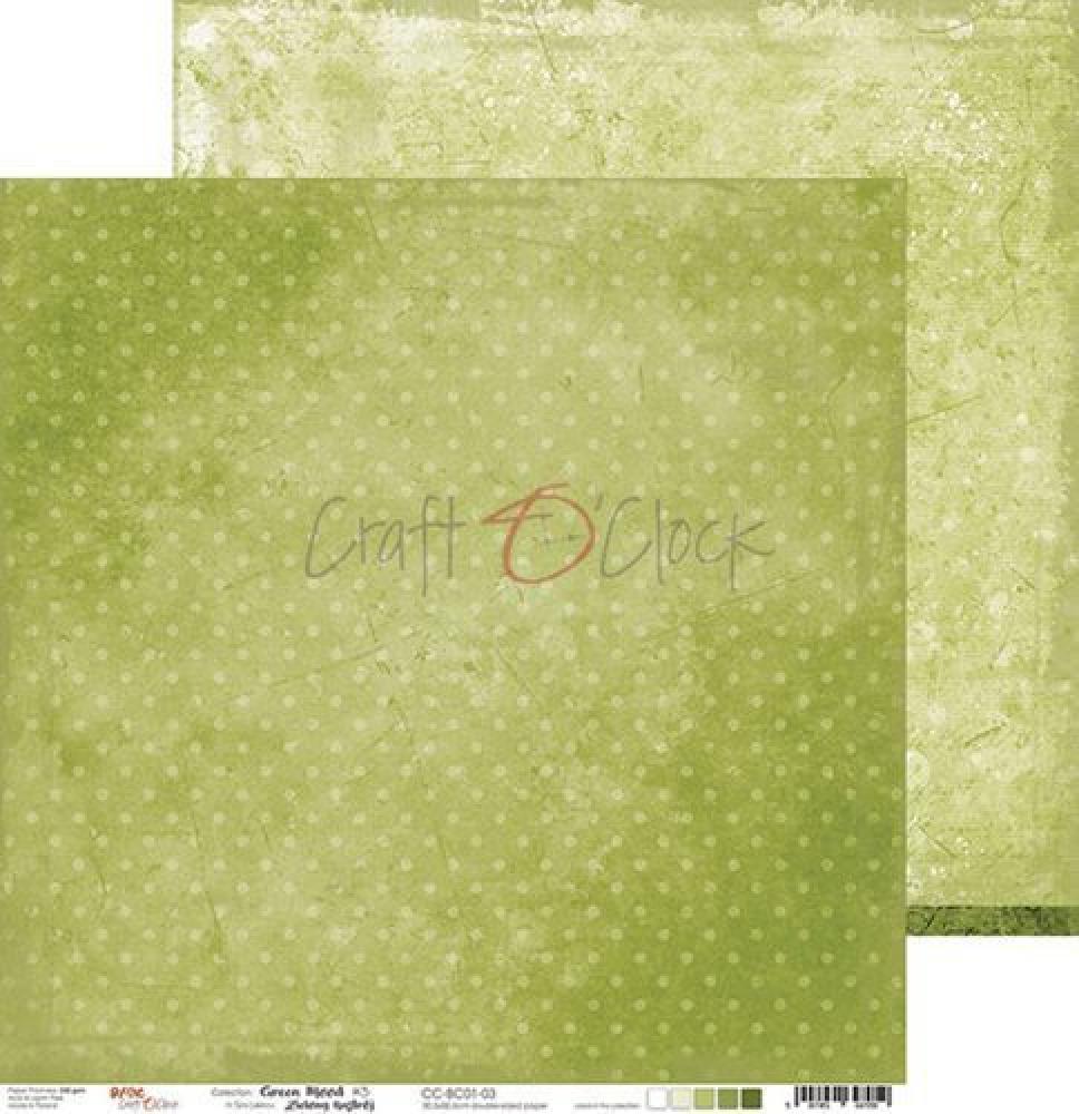 Craft O Clock 12x12 Paper Pad Basic 01 Green Mood