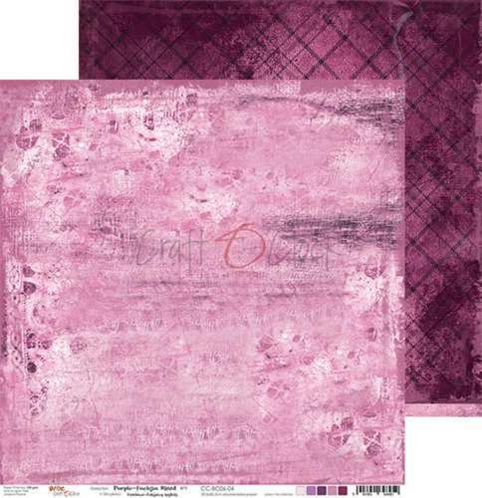 Craft O Clock 12x12 Paper Pad Basic 06 Purple Fuchsia