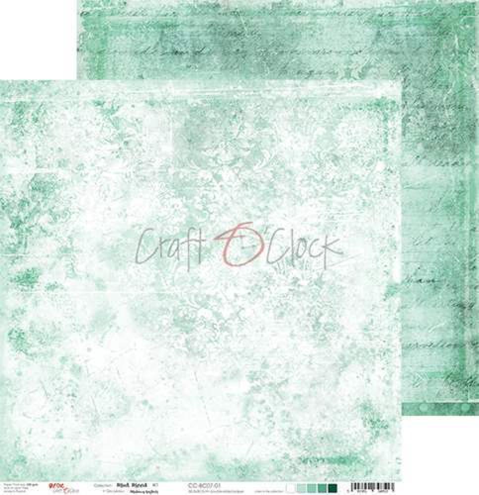 Craft O Clock 12x12 Paper Pad Basic 07 Mint Mood