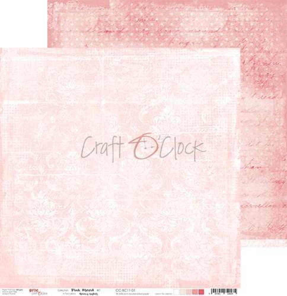 Craft O Clock 12x12 Paper Pad Basic Pink Mood #11